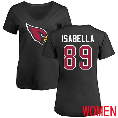 Arizona Cardinals Black Women Andy Isabella Name And Number Logo NFL Football #89 T Shirt